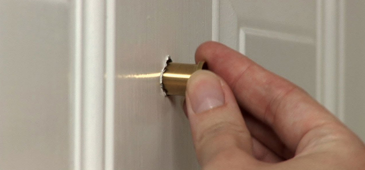 peephole door repair in Woodlake