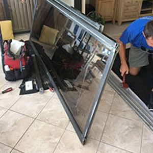 sliding glass door frame repair Woodlake